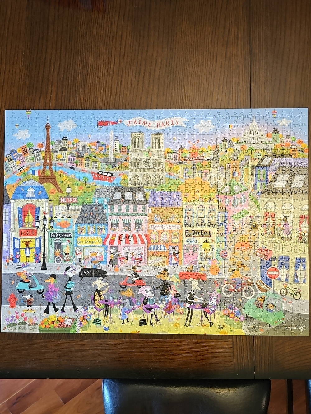 Paris Illustration Jigsaw Puzzle - Colorful City Scene